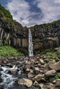 Beautiful view of Svartifoss waterfall. Iceland. Royalty Free Stock Photo