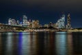 Beautiful view of Sydney skyscrapers at night