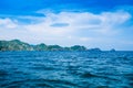 Beautiful view of of Taganga bay Santa Marta, perfect harmony in nature, mountains and sea in Colombia Royalty Free Stock Photo