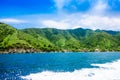 Beautiful view of of Taganga bay Santa Marta, perfect harmony in nature, mountains and sea in Colombia Royalty Free Stock Photo