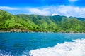 Beautiful view of of Taganga bay Santa Marta, perfect harmony in nature, mountains and sea in Colombia Royalty Free Stock Photo