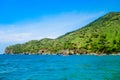 Beautiful view of of Taganga bay Santa Marta, perfect harmony in nature, mountains and sea in Colombia Royalty Free Stock Photo