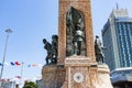 Beautiful view of Taksim Square, with the Ataturk monument, in Istanbul