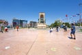 Beautiful view of Taksim Square, with the Ataturk monument, in Istanbul