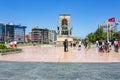 Beautiful view of Taksim Square, with the Ataturk monument, in Istanbul