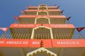 Beautiful view of Tera Manzil Temple, Trayambakeshwar in Rishikesh Royalty Free Stock Photo