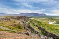 Beautiful view in Thingvellir National Park, Southern Iceland