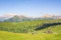 Beautiful view to the alpine meadows and mountains, Giau Pass, Dolomites, Italy Royalty Free Stock Photo