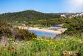 Beautiful view to the beach of Kavouri on the south Riviera of Athens, Greece Royalty Free Stock Photo