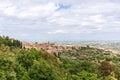 Beautiful view to the city Montalcino on Tuscany hill