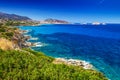 Beautiful view to coastline near Lile Rousse, Corsica, France