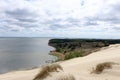 Beautiful view to Curonian spit sand dunes and baltic sea coast, Lithuania Royalty Free Stock Photo