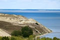 Beautiful view to Curonian spit sand dunes and baltic sea coast, Lithuania Royalty Free Stock Photo