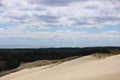 Beautiful view to Curonian spit sand dunes and baltic sea coast, Lithuania Royalty Free Stock Photo