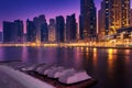 Marina Promenade in Dubai city, UAE Royalty Free Stock Photo