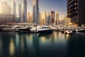 Marina Promenade in Dubai city, UAE Royalty Free Stock Photo