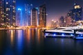 Beautiful view of Dubai Marina promenade Royalty Free Stock Photo