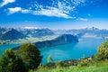 Beautiful view to Lucerne lake and mountain Rigi Royalty Free Stock Photo