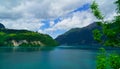 Beautiful view to Lucerne lake Vierwaldstattersee and mountain Pilatus from Rigi, Swiss Alps, Central Switzerland Royalty Free Stock Photo