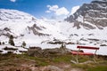 Beautiful view to Titlis from Truebsee Royalty Free Stock Photo