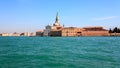 Beautiful view to Venice from the Venetian Lagoon. Italy, Europe Royalty Free Stock Photo