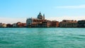 Beautiful view to Venice from the Venetian Lagoon. Italy, Europe Royalty Free Stock Photo
