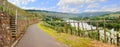 Beautiful view to vineyards at mosel river