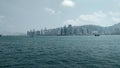 Beautiful view to WanChai from Kowloon, Hong Kong Royalty Free Stock Photo