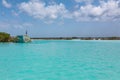 Beautiful view to the wreck of the boat in the Pirate channel