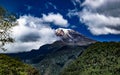 Beautiful view of the Tolima snowy peak C