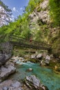 Beautiful view of Tolmin gorges near Tolmin (Slovenia)