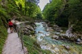 Beautiful view of Tolmin gorges near Tolmin (Slovenia)