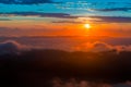 Beautiful view from the top of Batur volcano. Bali Royalty Free Stock Photo