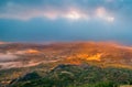 Beautiful view from the top of Batur volcano. Bali Royalty Free Stock Photo