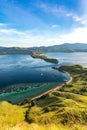 Beautiful View From The Top of Gili Lawa Darat Island Royalty Free Stock Photo