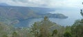 beautiful view from the top of the hill around Lake Toba Royalty Free Stock Photo
