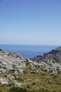 Beautiful view from top of the hill on the sea, postcard idyll Royalty Free Stock Photo