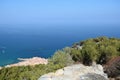 Beautiful view from the top of La Rocca mountain near the town of Cefalu. Italy Royalty Free Stock Photo