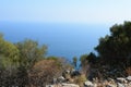 Beautiful view from the top of La Rocca mountain near the town of Cefalu. Italy Royalty Free Stock Photo