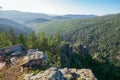 Beautiful view from top of the mountain, Russia, Ural, Bashkortostan. Royalty Free Stock Photo