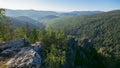 Beautiful view from top of the mountain, Russia, Ural, Bashkortostan. Royalty Free Stock Photo