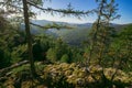 Beautiful view from top of the mountain, Russia, Ural, Bashkortostan. Royalty Free Stock Photo