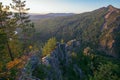 Beautiful view from top of the mountain, Russia, Ural, Bashkortostan. Royalty Free Stock Photo