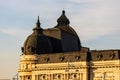 Beautiful view of the top of the National Library located on Calea Victoriei in Bucharest Royalty Free Stock Photo