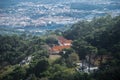 Beautiful view from the top of Pena Palace in Sintra Royalty Free Stock Photo