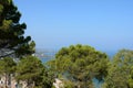 Beautiful view from the top of the Rocca di Cefalu mountain. Sicily Royalty Free Stock Photo