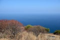 Beautiful view from the top of the Rocca di Cefalu mountain. Sicily Royalty Free Stock Photo