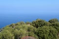 Beautiful view from the top of the Rocca di Cefalu mountain. Sicily Royalty Free Stock Photo