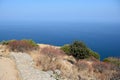 Beautiful view from the top of the Rocca di Cefalu mountain. Sicily Royalty Free Stock Photo