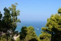 Beautiful view from the top of the Rocca di Cefalu mountain. Sicily Royalty Free Stock Photo